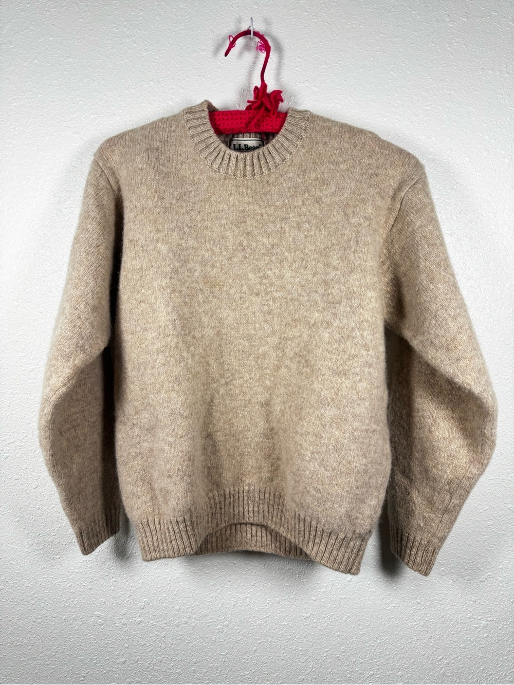 Vintage 80s LL Bean Men’s 100% Wool crewneck pullover sweater